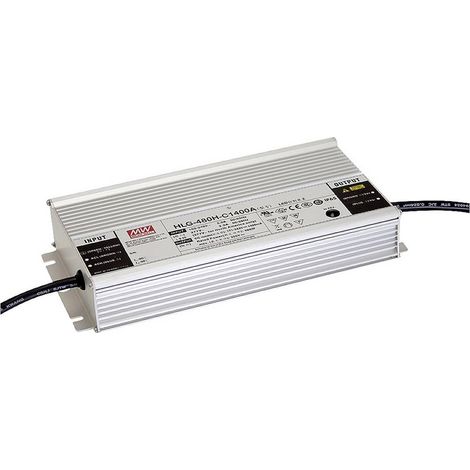 MEAN WELL HLG-480H-C1400A Driver per LED Corrente costante 480 W 700 - 1400 mA 171 - 343 V/DC regolabile, non dimmerabi (1/2)