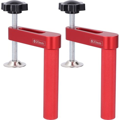 Lot de 2 serre-joints d'établi en alliage d'aluminium de 20 mm pour le travail du bois. (1/5)