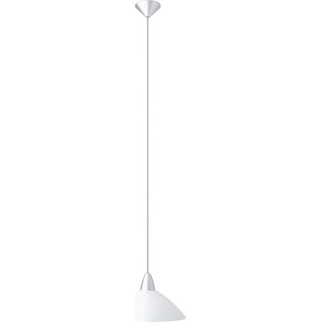 BRILLIANT lampe logo suspension 35cm blanc 1x A60, E27, 60W, adapté aux lampes standard (non incluses) Échelle A ++ à E Réglable en hauteur / câble peut être raccourci (1/3)