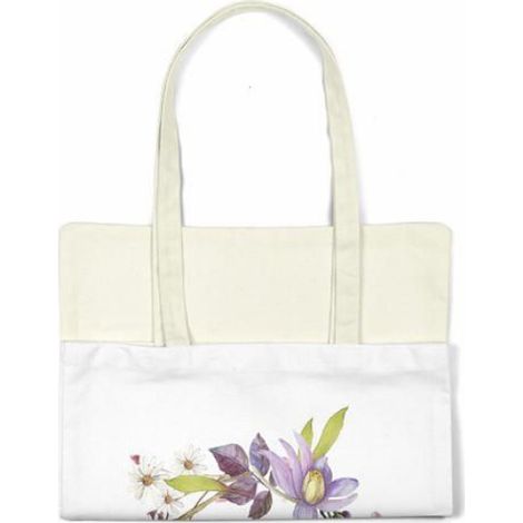 Sac Shopping - Coton - Blanc - 48 X 55 Cm - Poignées 30 Cm - 1 Pièce (1/4)