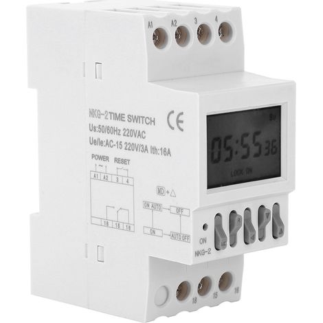 Interrupteur Horaire Modulaire Rail DIN Sonnerie École Usine Relais AC220V 3A (1/5)