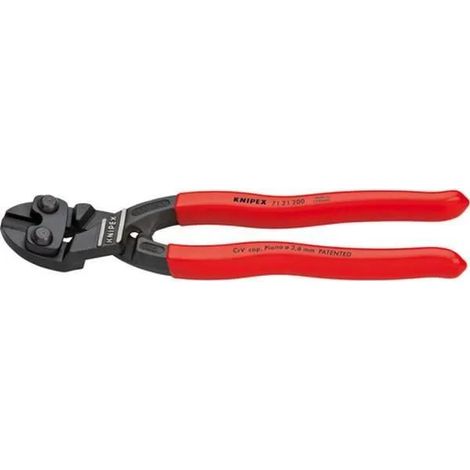 KNIPEX 71 21 200 CoBolt® Tronchese a doppia leva rivestiti in resina sintetica atramentata nera 200 mm