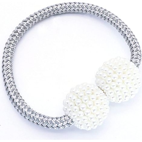 Filiyano – support d – Lot de 3 boutons de rideaux à perles, boucles magnétiques, embrasses, cordon décoratif, accessoires de rideaux pour salon (1/5)