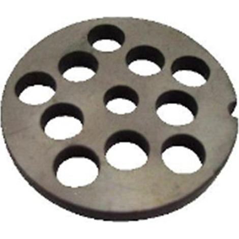 Grille pour hachoir N°12 – Diamètre trous 12 mm – Diamètre grille 70 mm – Pour viande et légumes – Compatible avec hachoirs REBER (1/6)