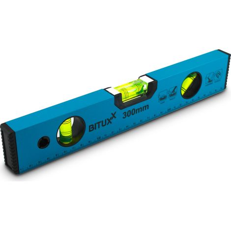 Bituxx Wasserwaage magnetisch Magnetwasserwaage Wasserwage Richtwaage Messwaage Bauwaage 3 Libellen Aluminium 30cm