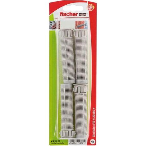 Fischer casquillo de anclaje de inyecciÓn fis h 20x85 k, taco gris claro, 4 piezas 522833