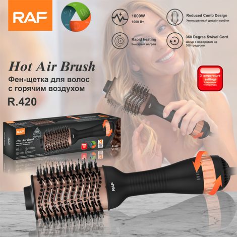 Peigne de coiffure 3 en 1 aux normes européennes avec peigne à air chaud, fer à friser automatique et sèche-cheveux électrique. (1/5)