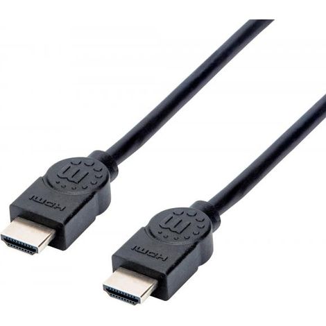 Manhattan HDMI Cavo Spina HDMI-A, Spina HDMI-A 1.50 m Nero 355308 UHD 4K, Cavo HDMI (1/4)