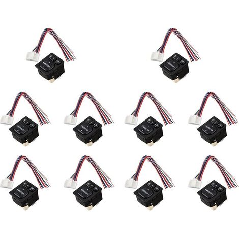 Adecuado para 10 interruptores de espejos retrovisores plegables nuevos, compatibles con Camry, Vios, RAV4 y Scion, número de pieza 84872-52040.