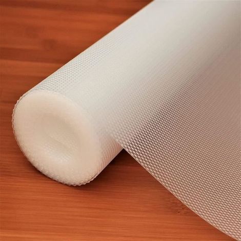 Tapis de Fond de Tiroir - Non-adhésif - 30cm x 300cm - Antidérapant - EVA Plastique - Transparent Diamant (1/4)