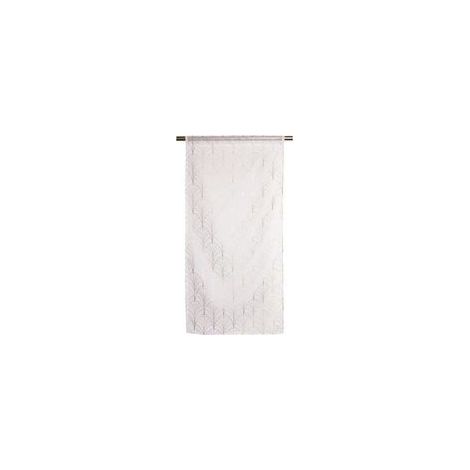 SANS MARQUE Vitrage transparent Tamara blanc et dore l. 90 x H. 210 cm (1/4)