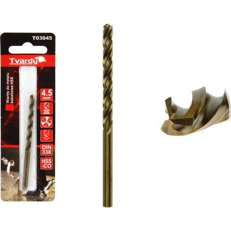 Broca de metal HSS M35 de cobalto de 4,5 mm (1/80/640) (1/4)