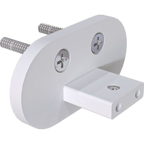 Kit de fixation murale gris mat pour garde-corps en aluminium : pour main courante et 5 barreaux (1/3)
