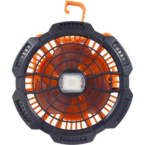 Ventilateur de camping - Ventilateur USB avec fonction de suspension - Rechargeable par USB - avec LED - Silencieux - Idéal pour le camping, la tente, la caravane et les activités de plein air (1/5)
