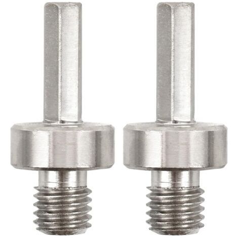 Adaptateur de Foret Diamant - 2 pièces M14 Filetage à 3/8 Hexagonal Tige Scie Cloche Diamant Adaptateur pour Perceuse à Main électrique (1/5)