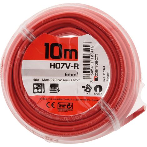 Ho7vr 6 mm² Rojo 10 m