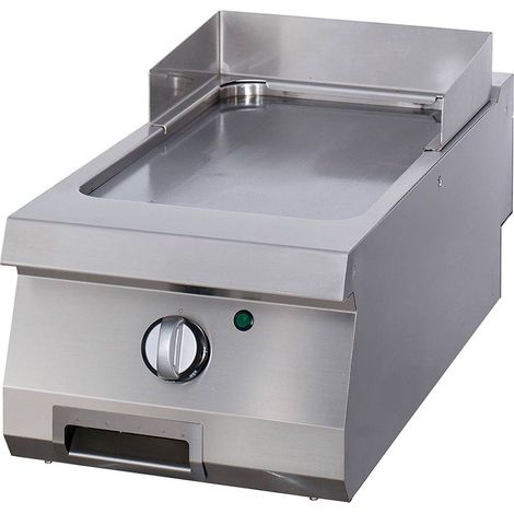 Heavy Duty Plaque de Gril - Chrome Lisse - Simple - Prof. 70 cm - Élec. - Maxima