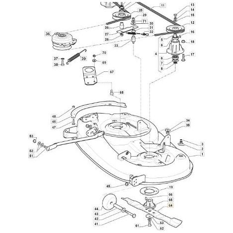 Juego de 2 cuchillas mulching tractor Stiga - GGP - 1134-9231-01