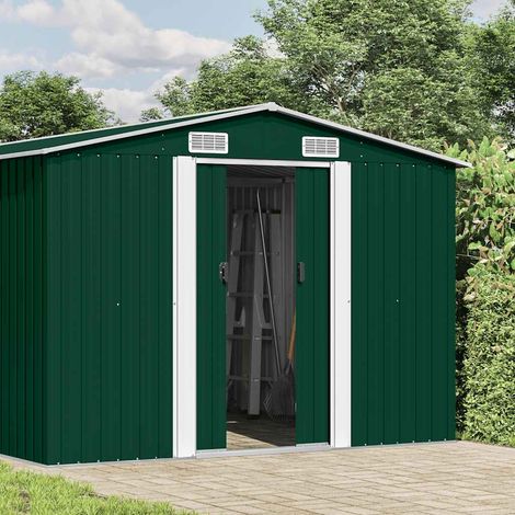 Maison Exclusive - Abri de jardin 257x392x181 cm Métal Vert (1/5)