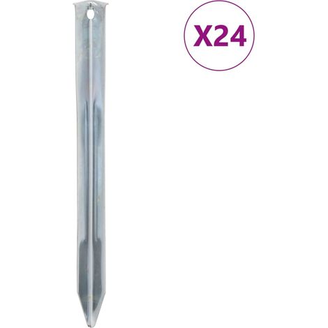 Zeltheringe 24 Stk. 22 cm Ø20 mm Verzinkter Stahl