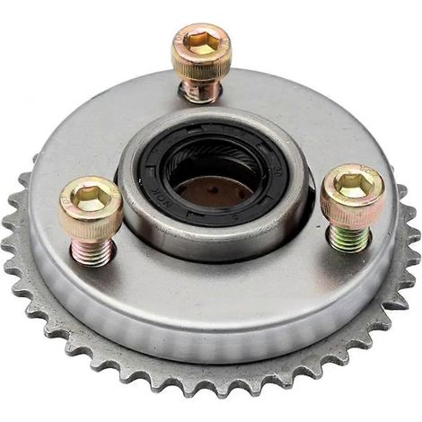 Ensemble d'embrayage de démarreur pour moto, compatible avec les quads 50cc, 70cc, 90cc, 110cc et 125cc. Embrayage à roue libre incurvé avec vis de denture. (1/5)