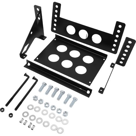 Support de plateau de boîte de montage de batterie en métal, robuste, facile à boulonner, s'adapte jusqu'à 10,63 pouces X 7,06 pouces 7,5 pouces (1/5)