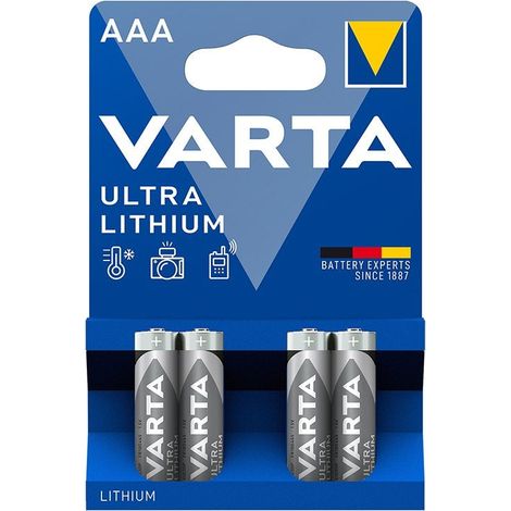Varta ultra lithium batterien aaa 4 stuck in blisterverpackung