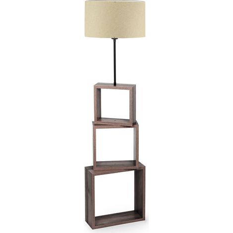 Lámpara de pie de madera, lámpara natural para salón. Lamp E 27 Max 40 W (1/3)