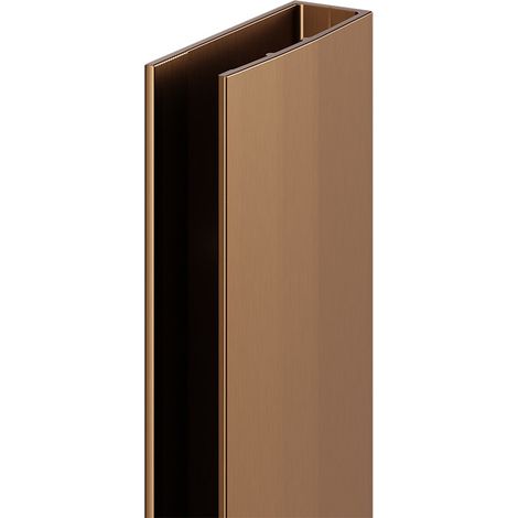 Pacco 8mm Brushed Bronze 1850mm Wall Channel