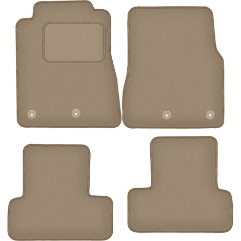Tapis de sol en velours beige pour Ford Mustang MK5 FL coupé (2011-2014). (1/5)
