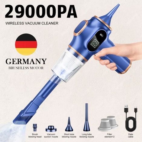 Handstaubsauger, tragbarer Mini-Handstaubsauger 29000 Pa für Zuhause, Auto und Tisch (1/4)