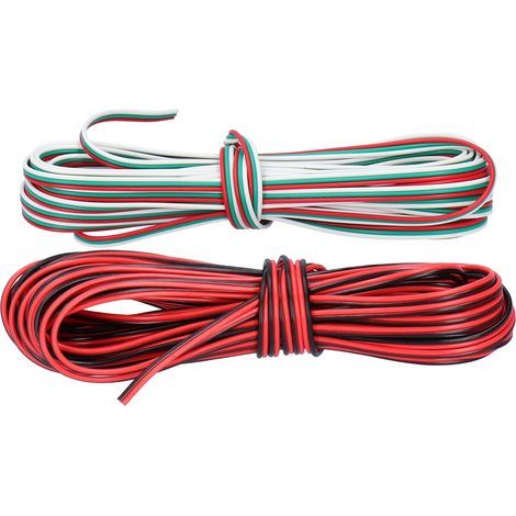 Câble de connexion pour bande LED RGB 2 broches 3 broches, fil de rallonge, pièces d'éclairage (1/5)