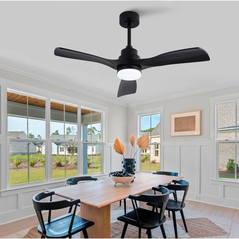 Ventilador de techo Ø106,7 cm con luz LED 20 W, mando a distancia, 6 velocidades, temporizador, motor DC reversible silencioso (1/5)