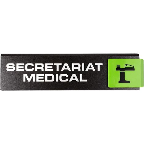 Plaque de porte Secretariat medical - Europe design 175x45mm - 4261188