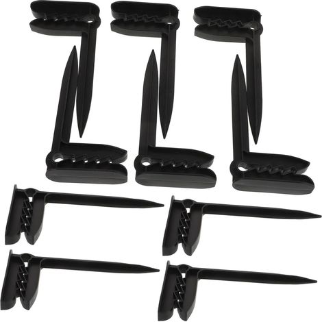CCYKXA 10 Pieces Tent Clips Size Windproof Multifunctional Plastic Rope Clamps Strong Fixing for Tarp and Camping Tents (1/5)