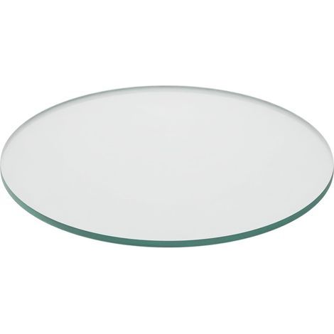 runde Glasplatte, Durchmesser 30 cm, Dicke 8 mm, transparent, für Tisch und Kamin (1/5)
