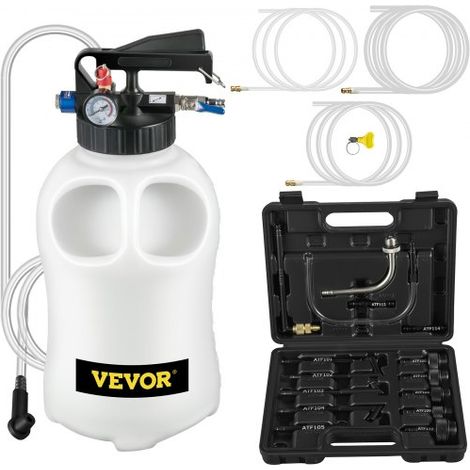 Handpumpe Ölabsaugpumpe Ölpumpe Absaugpumpe 10 L, Ölfluidextraktor Handpumpe 9,91 x 5,59 x 14,99 cm, Umfüllpumpe Saugpumpe Flüssigkeitsextraktoren mit 14 gängigsten Adapter, Ölpumpen-Set (1/5)