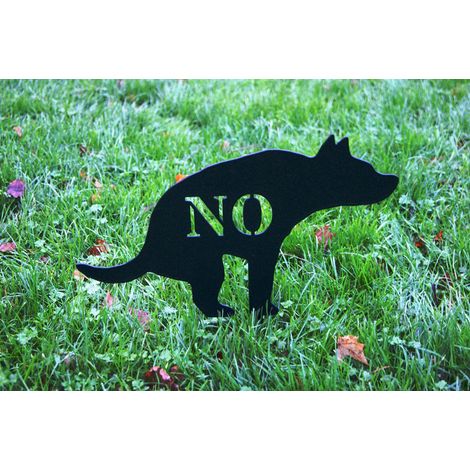 Dog - Garden Ornament - Solid Steel - W34.3 x H25.4 cm - Black