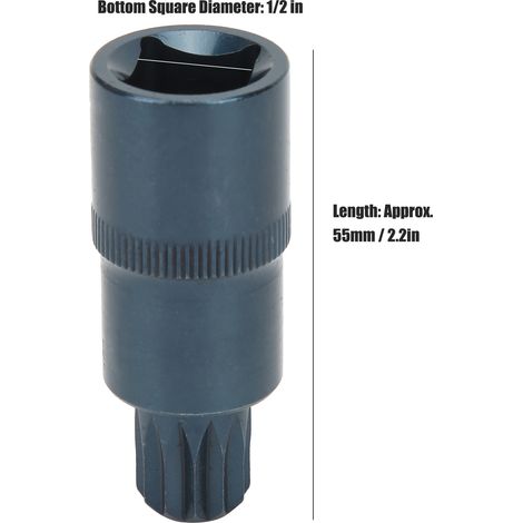 Clé à dégagement rapide pneumatique/électrique en acier allié S2, douille à 12 angles. (1/4)