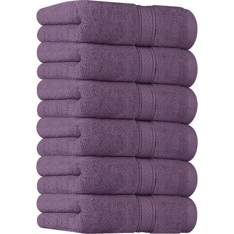 Filiyano-Serviettes - [Lot de 6] Ensemble Premium, (41 x 71 CM) 100% Coton Filé à l'Anneau (1/3)