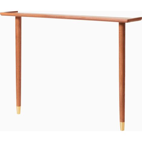 Nordlys - Console Table Murale Scandinave en Bois de Noyer (1/5)
