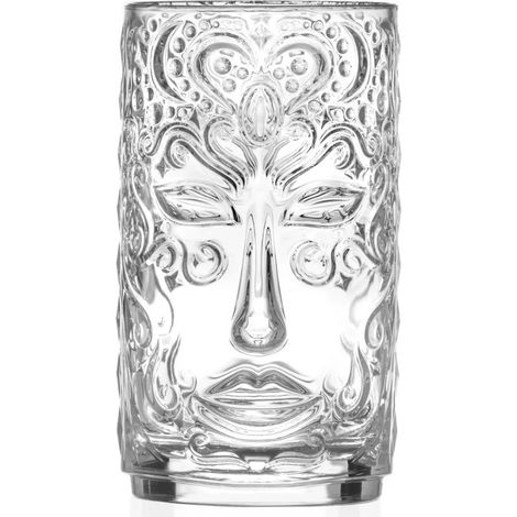 Rcr set 4 bicchieri bibita Tiki Venezia vetro Luxion 46 cl