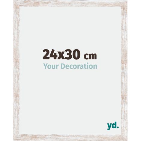 yd. - Cadre photo 24x30 - White Wash - MDF - Catania (1/5)