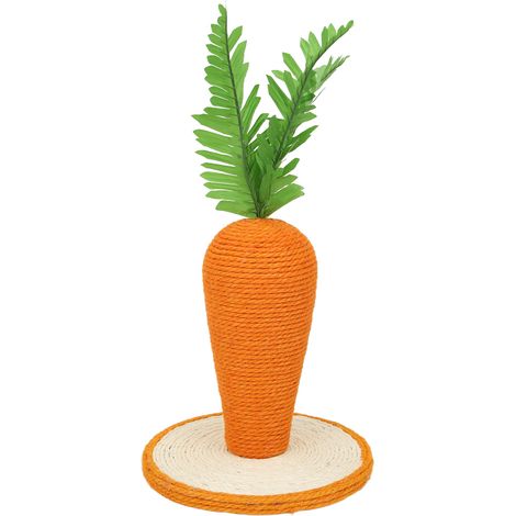 SODJ Poteau à gratter Griffe de Chat, Cadre d'escalade pour Chat en Forme de Carotte sisal Mignon pour Chats d'intérieur Kitty Formation Escalade (1/5)