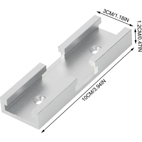 200MM Rail T en Aluminium pour Travail du Bois, Échelle de Précision, Installation Facile, Outil Menuiserie Blanc