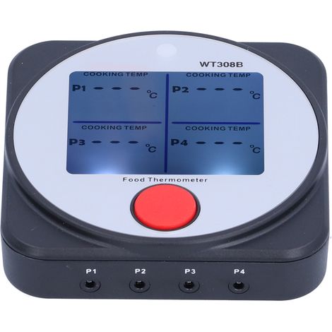 Thermomètre Barbecue Bluetooth LCD Rétroéclairé Testeur de Température Alimentaire Pique-nique -40300℃ (1/5)