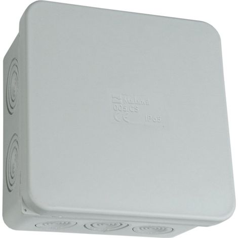 Dimensions du boîtier en saillie/dimensions internes : 94 × 94 × 50 mm, 10 + 2 membranes, IP65, référence 005.CS M-L 0967 (1/3)