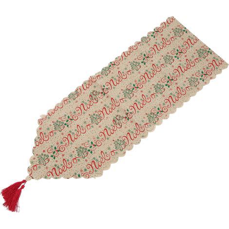 Elegante englische Leinentischdecke für Weihnachten – klassisches und strapazierfähiges Muster für festliche Tafeln (1/5)