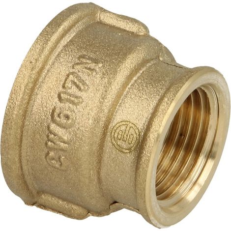 Manchon double 3/4’’ x 1/2’’ réduit laiton nu