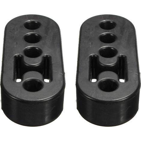 Lot de 2 supports de fixation universels pour tuyau d'échappement de voiture, 4 trous, avec isolateur en caoutchouc haute densité de 12 mm (1/5)